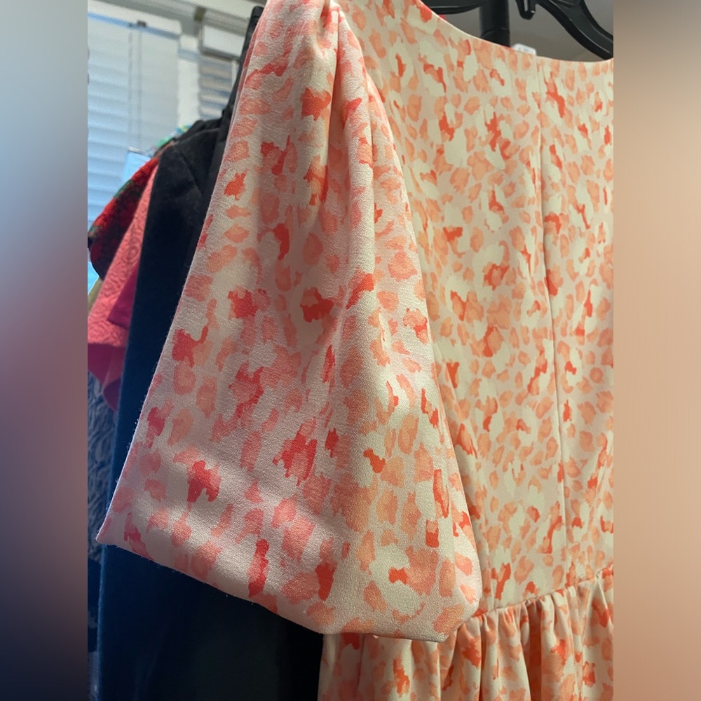 NWT Rachel Coral Floral Mini Dress - Picture 7 of 10